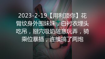 2023-2-19【用利顶你】花臂纹身外围妹妹，白衬衣埋头吃吊，掰穴吸奶随意玩弄，骑乘位暴插，连续搞了两炮