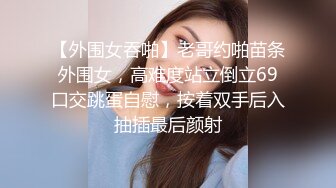 【外围女吞啪】老哥约啪苗条外围女，高难度站立倒立69口交跳蛋自慰，按着双手后入抽插最后颜射