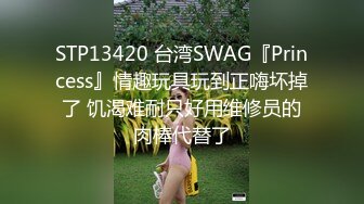 STP13420 台湾SWAG『Princess』情趣玩具玩到正嗨坏掉了 饥渴难耐只好用维修员的肉棒代替了