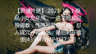 【新速片遞】 2023-10-1 极品小女友开房，一进来翘起屁股调教，性感吊带白丝袜，怼入骚穴一顿输出，最后射在嘴里[439MB/MP4/37:52]